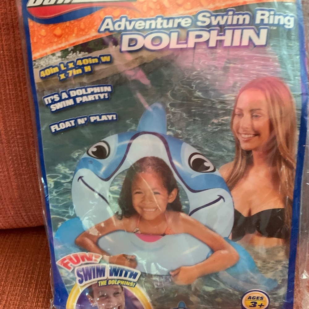 Banzai Swim ring. NEW unopened Dolphin